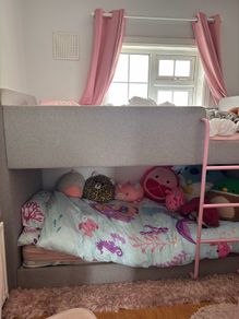 Pink and grey material girl's (VERY Home) Bunk Bed