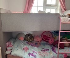 Pink and grey material girl's (VERY Home) Bunk Bed