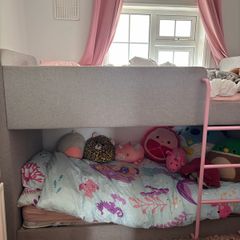 Pink and grey material girl's (VERY Home) Bunk Bed