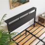 Double Bed Frame with Wooden Storage Headboard Image 3