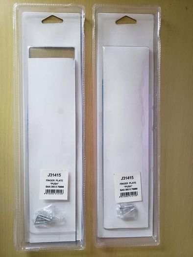 12 X 3" "Push" Metal Finger Door Plates
