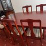 Mahogany table and chairs Image 2