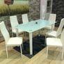 Glass Dining Table Set 6 chairs FREE Delivery Image 3