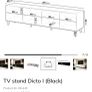 Modern black TV Cabinet Image 5