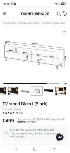 Modern black TV Cabinet