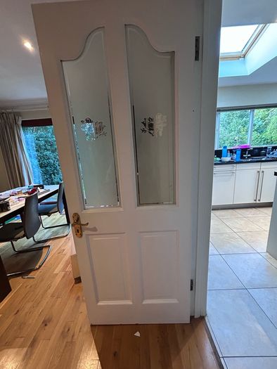 four matching glazed internal doors and one glazed double door