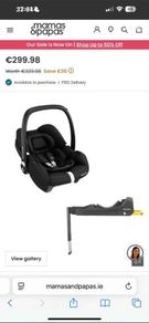 Maxi Cosi Cabriofix car seat and isofix base