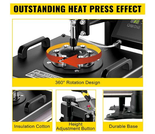 5 in 1 Transfer Heat Press Machine and  Vinyl Cutting Plotter Desktop Machine