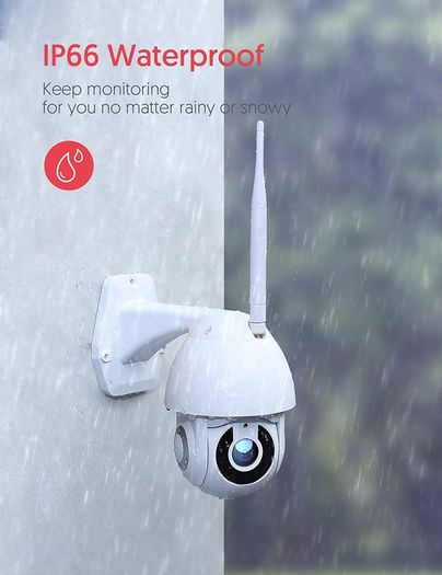 CCTV camera Victure Security Camera Outdoor 1080P for Home Security with Pan/Tilt 360 View Night Vision IP66 Waterproof Smart Motion Tracking Compatible with IOS/Android