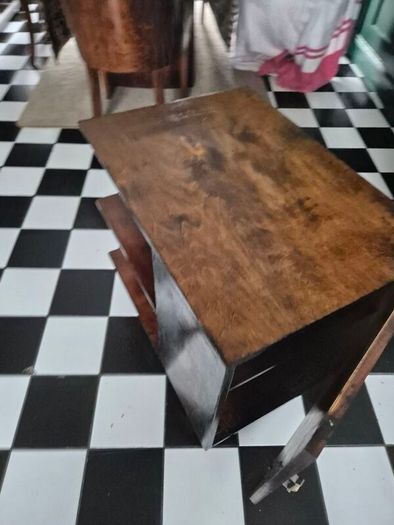 Vintage Art Deco retro MidCentury cupboard/ bookshelf/coffee table on wheels