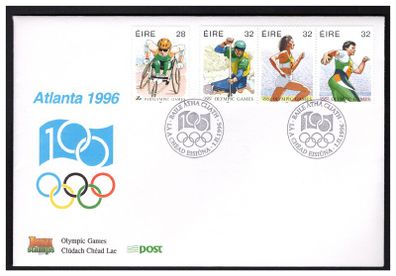 1996 Ireland Olympics & Paralympic Games, Atlanta Stamps An Post First Day Cover (FDC)