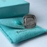 Vintage Tiffany&Co Silver ISPE Tie Lapel Pin In The Original Pouch And Box Image 2