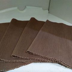 Set Of 4 Chocolate Colour Placemats / 100% Cotton