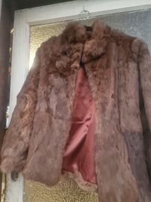 Vintage brown real fur ladies jacket (post incl)