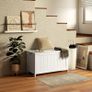 Storage Box, Storage Chest, Toy Trunk, MDF, 2 Handles, 81 x 40 x 46 cm, White Image 3