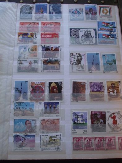 A big collection of Stamps from India, presented in the stock book