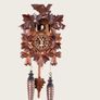 Traditional Carved Cuckoo Clock with Music  Quartz Movement, 12 Melodies & Light Sensor Image 4