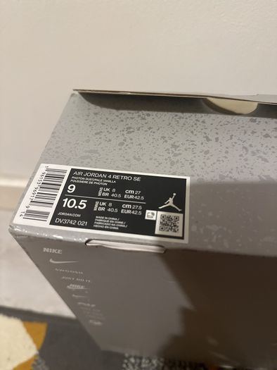 Air Jordan 4 Craft Photon Dust Uk8 Ds