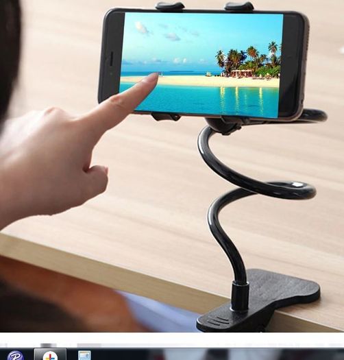 Universal Mobile Phone Stand Stents Holder Bed Desk Table Clip Gooseneck Bracket