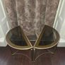 Maison Jansen Hollywood Regency Style Pair of Brass Demi-Lune Side Tables Image 6
