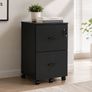 Lockable Mobile Filing Cabinet with 2 Drawers on Wheels  A4 Image 6
