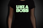 Like a Boss Glow in the Dark T-shirt tee top shirt