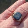 Stunning 9 Carat Gold Hematite Ring Image 3