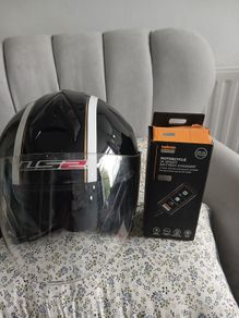 Ls2 motorbike helmet and motorbike smart charger