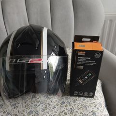 Ls2 motorbike helmet and motorbike smart charger