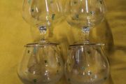 VINTAGE Shamrock,gold trimmed Brandy glasses set of 4.