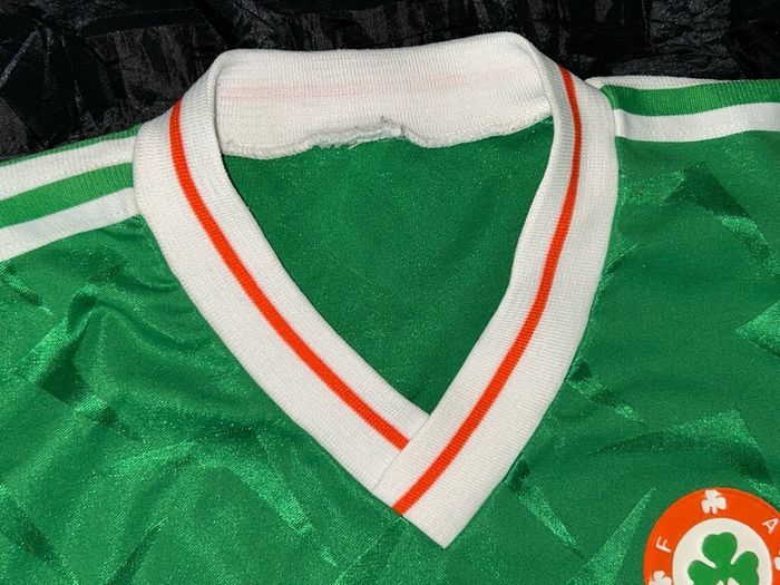 REPUBLIC OF IRELAND adidas home football jersey shirt 1990 - 1992 original NO SPONSOR World Cup Italia 90