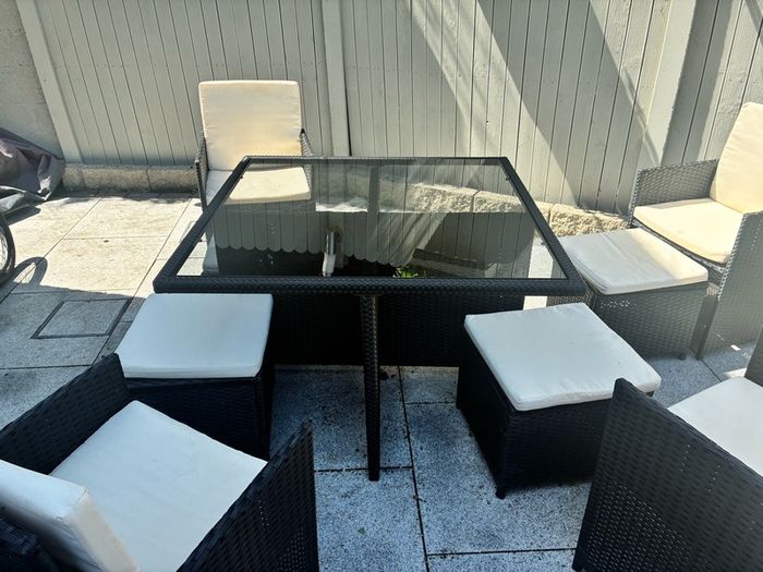 garden furniture rattan cube
