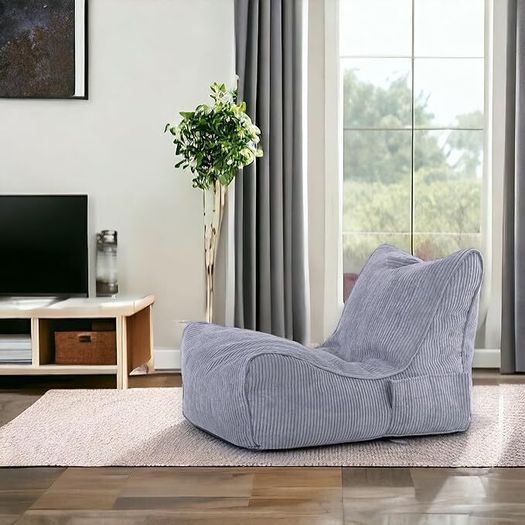 Corduroy Relax Chair Bean Bag Chair with Handle & Pocket Modern Soft Seating