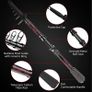 Fishing Rod and Reel Combos, Unique Design With X-Warping Painting, Carbon Fiber Telescopic Fishing Rod with Reel Combo Kit with Tackle Box, Best gift for Fishing Beginner and Angler Image 3