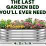 FREE EXPRESS SHIPPING  Raised Garden Bed Kit, Sliver Galvanized Raised Planter Box Outdoor for Vegetables, Large Bottomless Metal Raised Bed for Herb, Growing Fruits, Flower (4x2x1 ft) Image 2