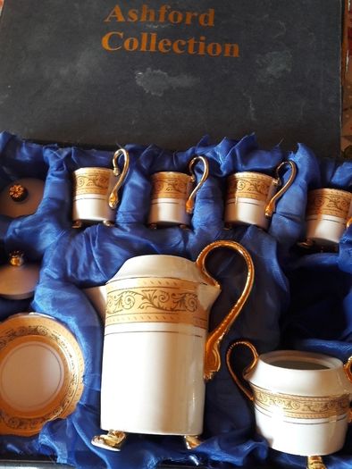 vintage ashford footed coffee set