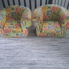 2 x toddler armchairs