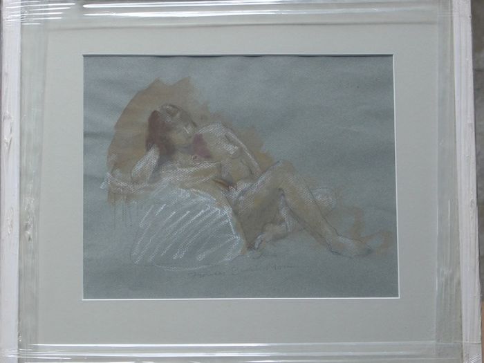 Original Frances Bunch Moran Pastel Drawing