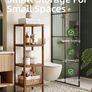SMIBUY 4 Tier Bamboo Bathroom Storage Shelf Rack Organiser - Brand New Image 3