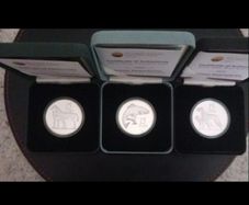Full Set Irish Proof Silver Coins: 15 Euro coins: Salmon, Horse, Hound