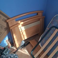 single bed and mattress