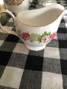 None china colclough pink rose creamer jug