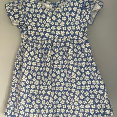 Zara blue & white floral dress Size 6-12 mths EUC