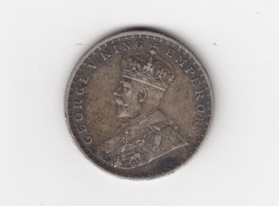 India, one rupee 1913, 91.7% Silver, (no 365)