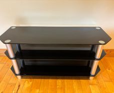 TV glass table. Superb condition