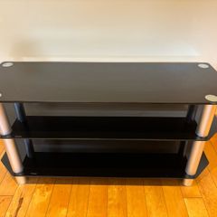 TV glass table. Superb condition
