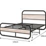 Double Bed Frame with Headboard,Oval-Shaped Platform Bed with Under-Bed Storage Image 9