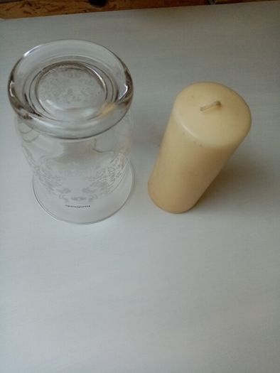 Hurricane Vase with Candle