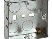 1 Gang Metal Flush Box 25 mm 10 Pack