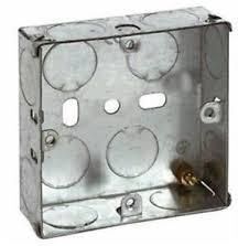 1 Gang Metal Flush Box 25 mm 10 Pack